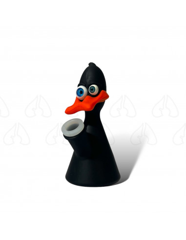 Silicone bong Daffy Duck, height 14.6 cm, glass bowl