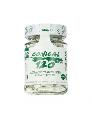 Filtry Purize z aktywnym węglem XTRA Slim CONICAL słoik 120 szt.