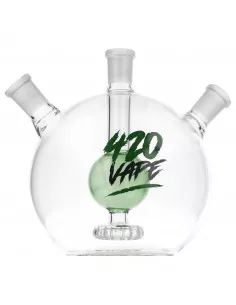 Bomb Globe Turbo XL 420VAPE bong with a double mouthpiece, cut 14.5 mm
