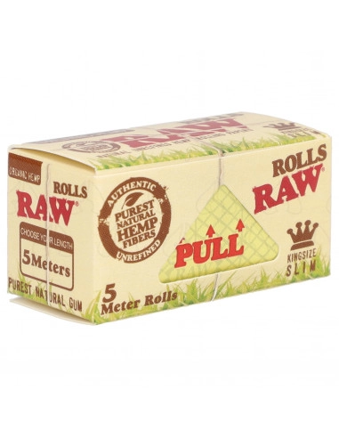RAW ORGANIC ROLLS - Bibułka w rolce brązowa 5 metrów