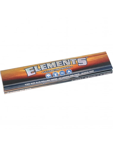 Bibułki ELEMENTS King Size Slim ultra-cienkie białe