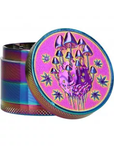 Młynek do suszu Alien Rainbow metalowy 4-częściowy 3 wzory 2