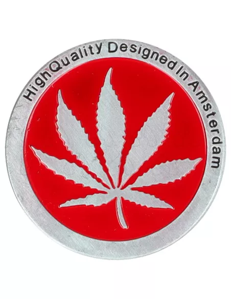 Młynek do suszu LIŚĆ 4 części średnica 38 mm metalowy RED