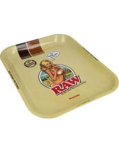 RAW GIRL LARGE tacka do zwijania jointów rolling tray metalowa