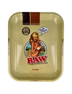 RAW GIRL LARGE tacka do zwijania jointów rolling tray metalowa 2