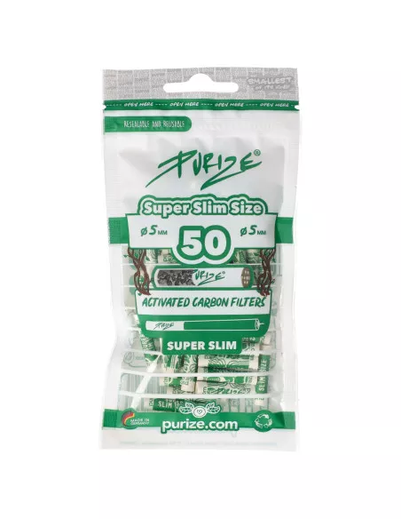 Filterki węglowe Purize Super Slim Size 50 szt. śr. 5 mm