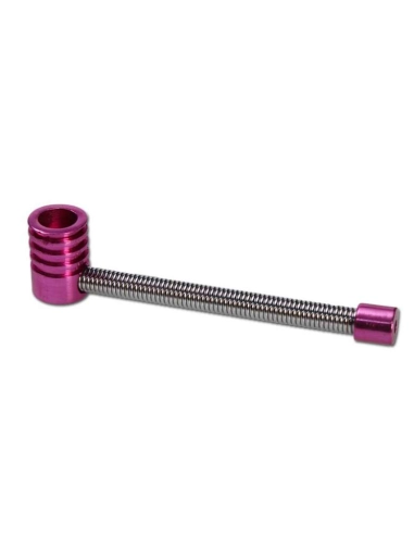 TWISTER SPRING PIPE - metalowa lufka spiralna składana 110 mm PINK