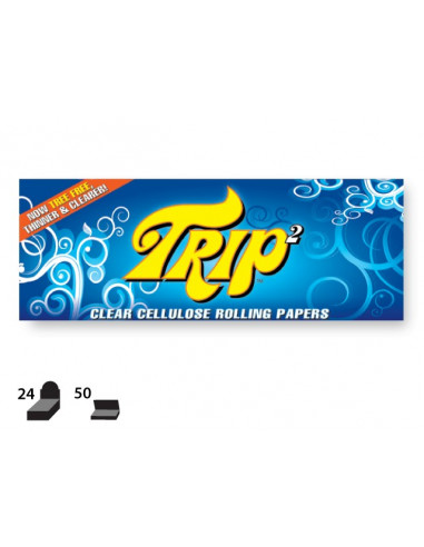 TRIP2 king size CLEAR Tasteless transparent cellulose papers