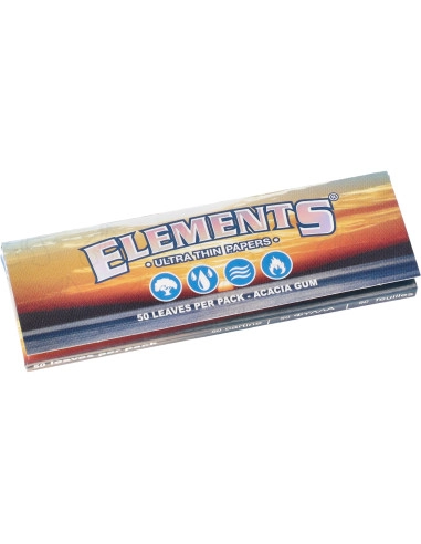 ELEMENTS 1/4 bibułki ultracienkie z papieru ryżowego krótkie