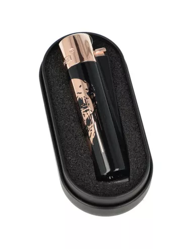 Zapalniczka metalowa Clipper Metal wzór SKULLS rose gold