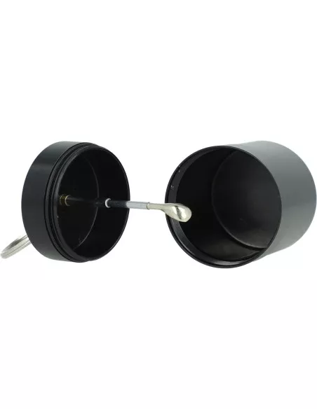 Snow Hamer Caddy - Metal storage box with spoon and key ring black