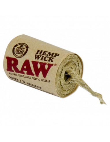 RAW hemp wick 300cm - HEMP WICK natural 3m