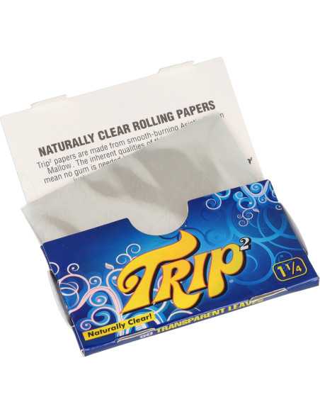 Bibułki przezroczyste TRIP2 krótkie 1 1/4 bezsmakowe