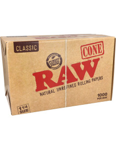 RAW Pre-Rolled Cone 1 1/4 - Gotowe skręcone bibułki + filtry CAŁA PACZKA 1000 szt. 2