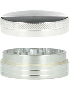 Młynek Grinder 2 częściowy aluminiowy 50mm kraszer silver 2