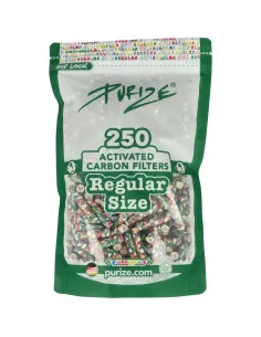 Filterki węglowe Purize REGULAR All Color 250 szt. śr. 9 mm