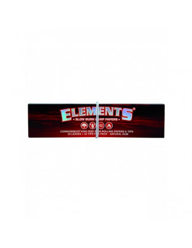 ELEMENTS RED CONNOISSEUR HEMP 2in1 Slim tissue papers with hemp filters
