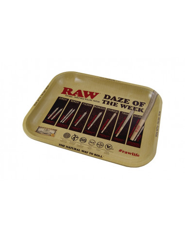 RAW DAZE Oryginalna metalowa tacka do zwijania jointów rolling tray