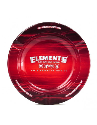 Metal ashtray with magnet ELEMENTS RED 5.5 "