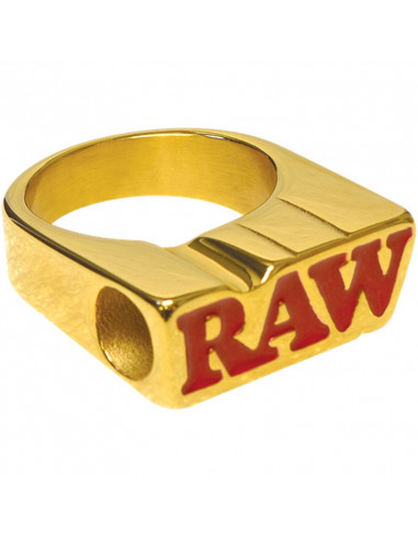 RAW SMOKERS RING - pierścionek sygnet RAW GOLD RING do jointa