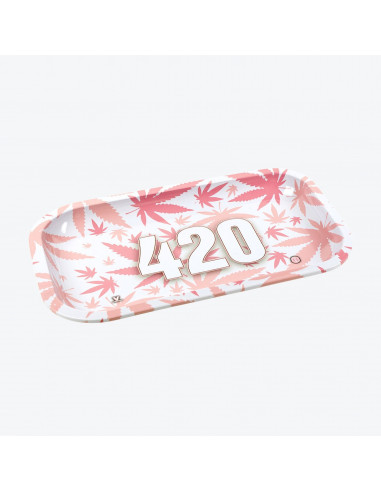 V-SYNDICATE 420 PINK Tray for rolling joints 27 x 16 cm