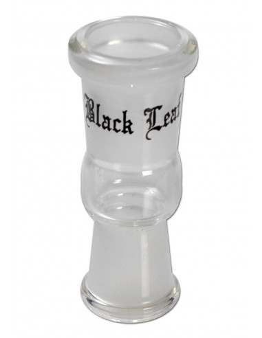 Double-sided bong adapter Black Leaf cut 14.5 and 18.8 mm