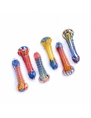 Spiral Glass Pipe glass barrel various colors