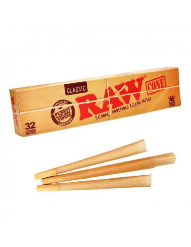 Ready-made twisted tissue RAW Cone Classic King Size 32 pcs. In a box