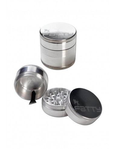 Spliff High-quality aluminium grinder sizes 40 mm 4 parts, black