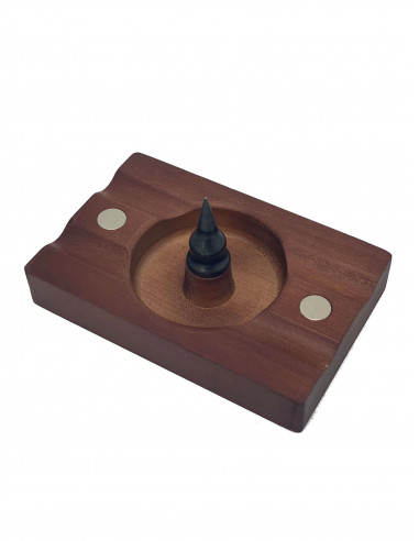 Wooden tray with magnet and ashtray for DynaVap VapCap SMALL