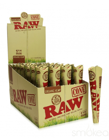 RAW Organic Cone 1 1/4 6PKS twisted tissue papers