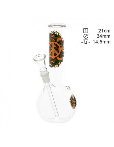 Greenline water pipe, height 21 cm, cut 14.5 mm, classic bong