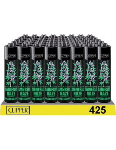 Clipper lighter with AMS AMNESIA HAZE pattern