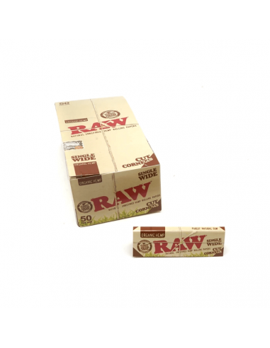 RAW tissue papers Organic Single Wide Cut Corner 50 pcs.