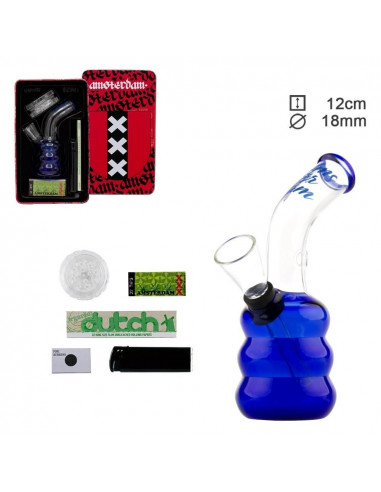 Amsterdam Bong Gift Set- A set of bongs + accessories in a metal box