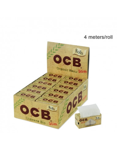 OCB Organic Hemp Rolls Slim - Bibułka w rolce 4 m