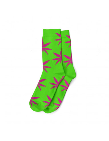 Skarpety damskie Cannabis Leaves rozm. 36-42 liście MJ green