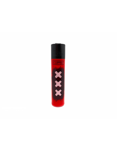 Clipper lighter BLACK RED XXX AMSTERDAM design
