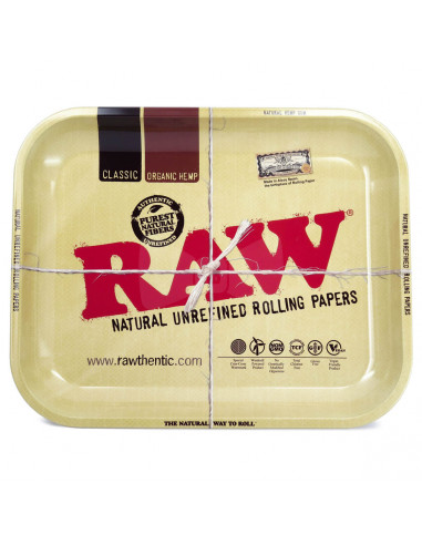 RAW LARGE tray for rolling joints, metal, 34x27.5 cm