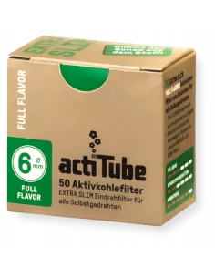 ActiTube EXTRA SLIM Full Flavor - Active carbon filters 6 mm 50 pcs