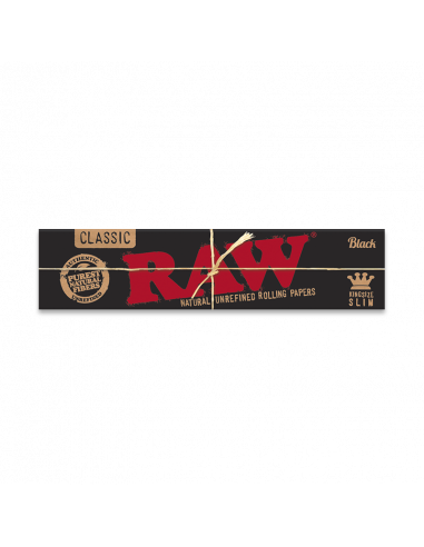 Bibułki RAW Black KS Slim ultra-cienkie niebielone 32 szt.