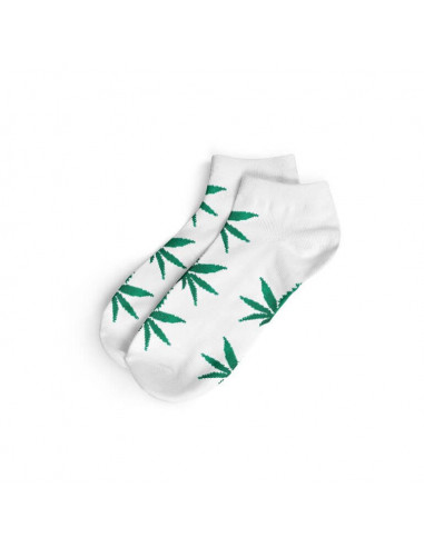 Men's short socks, size 40-45 leaves MJ white/green