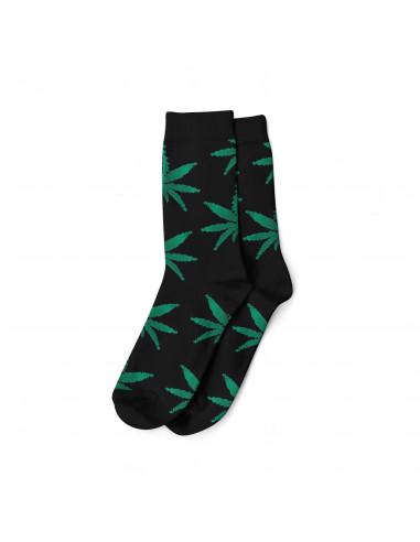 Skarpety damskie Cannabis Leaves rozm. 36-42 liście MJ black/green