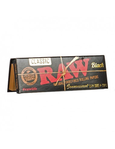 Tissues RAW Black Connoisseur with filters 1 1/4 50 pcs.