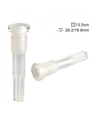 Chillum adapter with a water pipe diffuser, length 13.5 cm, cut 29.2 / 18.8 mm