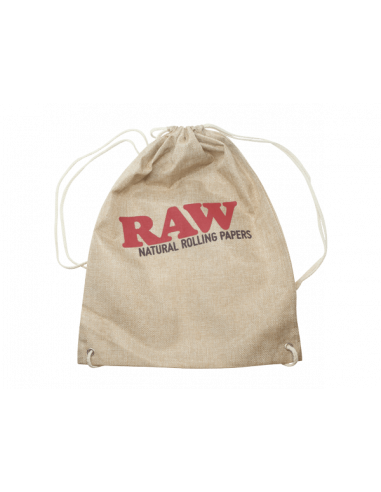 RAW Drawstring Bag fabric backpack
 tan