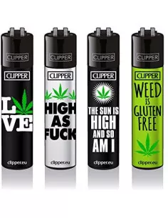 Zapalniczka Clipper wzór WEED STATEMENTS 4 nadruki
