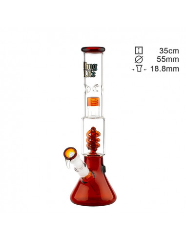 Ice bong Thug Life V2 Umber with filtration, height 35 cm, cut 18.8 m