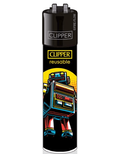 Clipper lighter RETRO WAVE ROBOT pattern 1